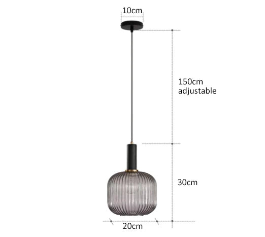 Hanglamp glas grijs | Vitrum