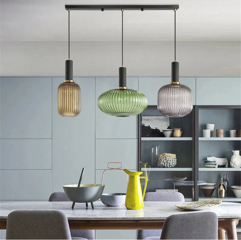 Hanglamp glas groen | Martina