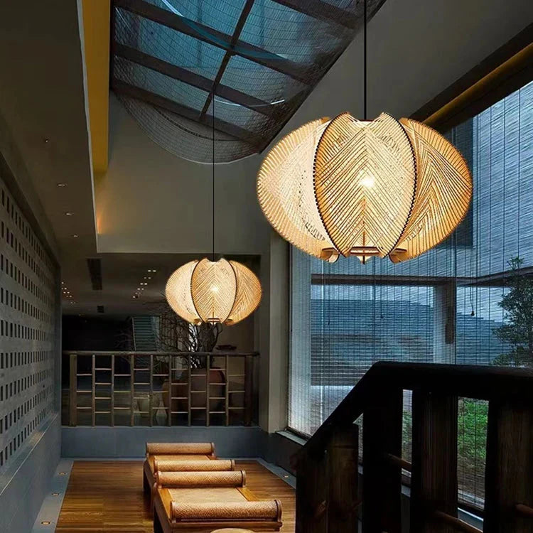 Handgemaakte hanglamp van hout | Lignum