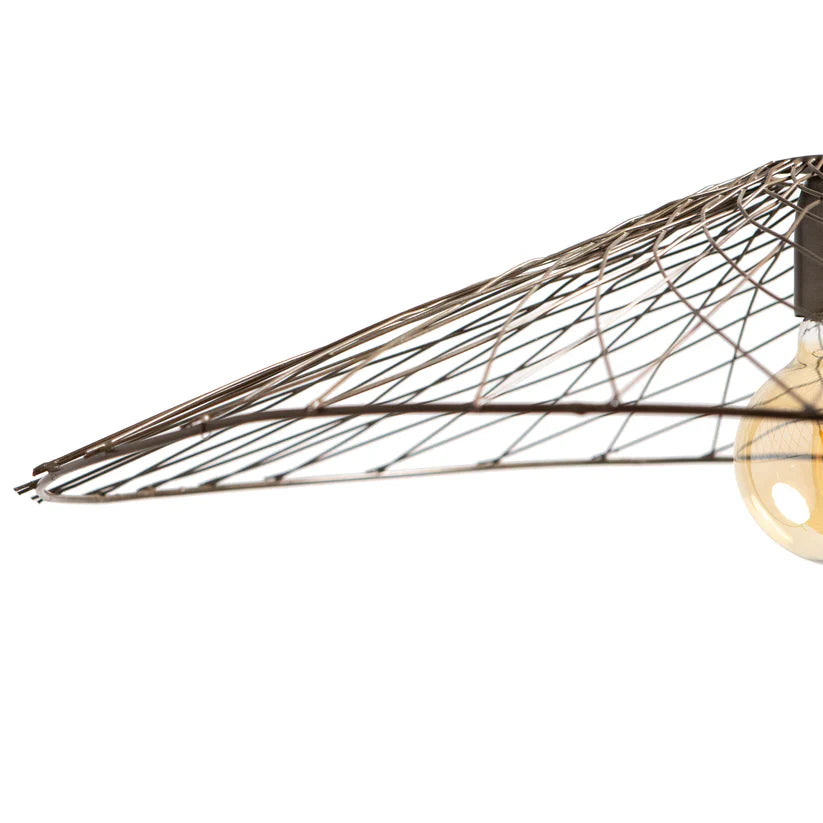 Hanglamp OLIVER mat zwart en antiek brons