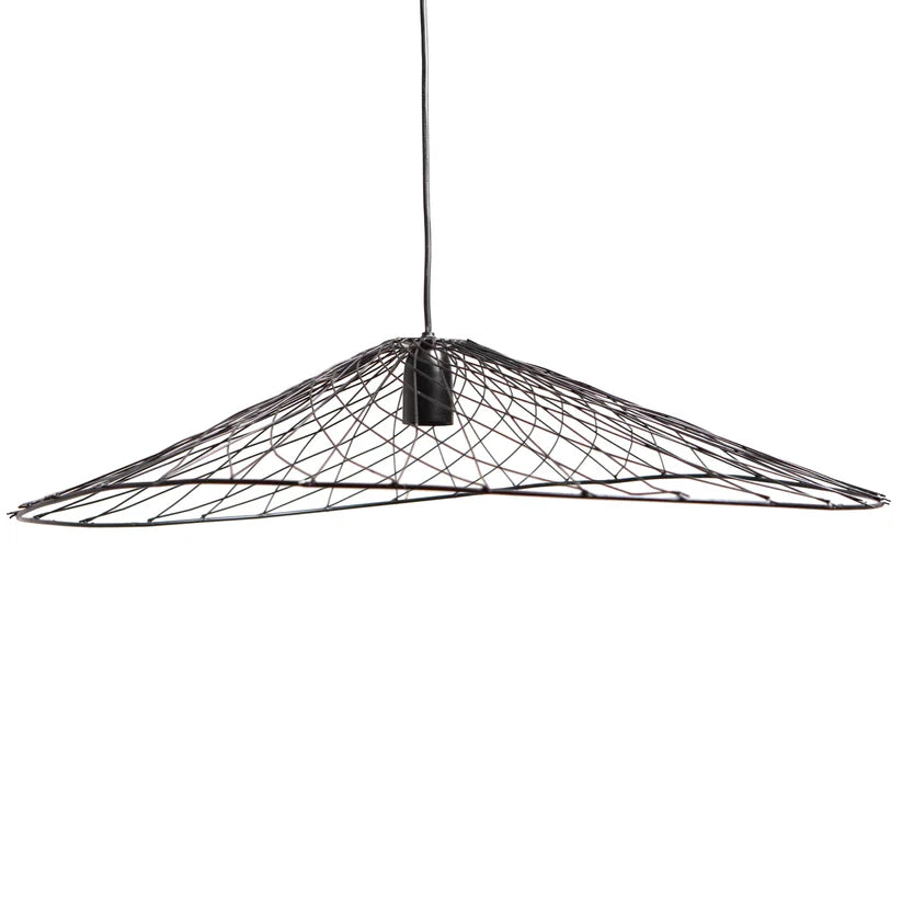 Hanglamp OLIVER mat zwart en antiek brons