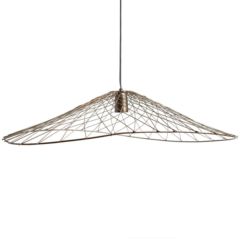 Hanglamp OLIVER mat zwart en antiek brons
