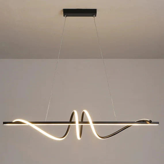 Moderne hanglamp kookeiland met krul | Gnistør