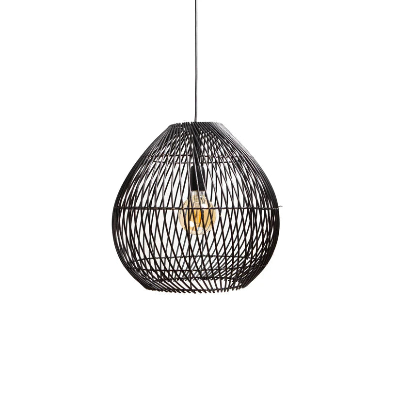Hanglamp RYAN mat zwart Ø45x45cm