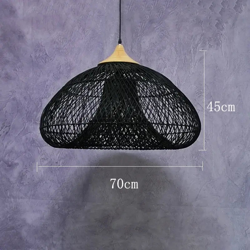 Rotan hanglamp zwart | Rattan