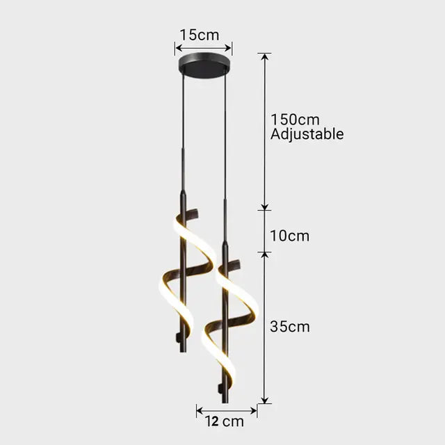 Moderne hanglamp goud en zwart | Gnistør