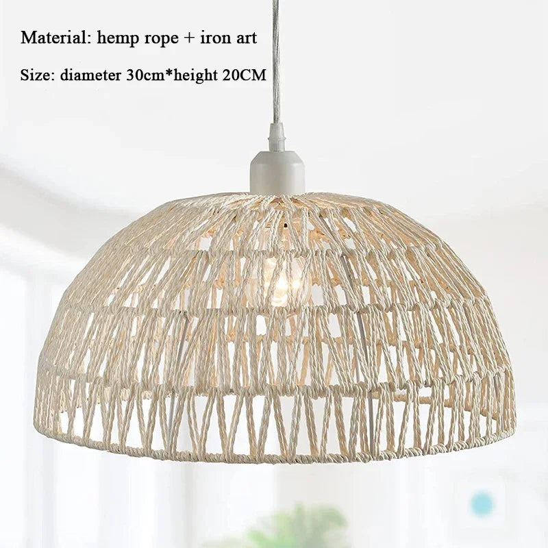 Kleine hanglamp van touw in drie kleuren | Funes