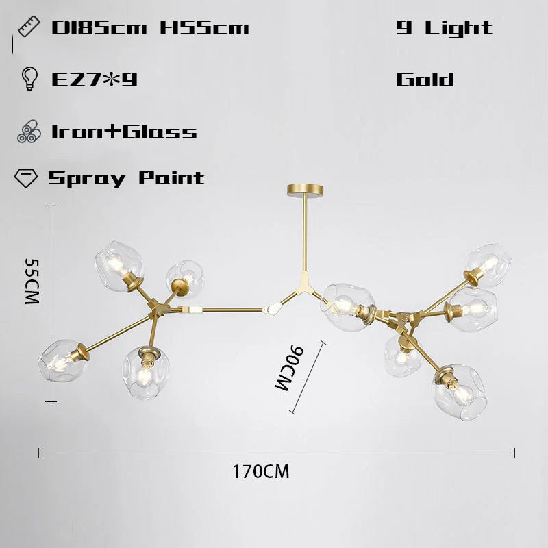 Hanglamp woonkamer beweegbare armen | Convexum