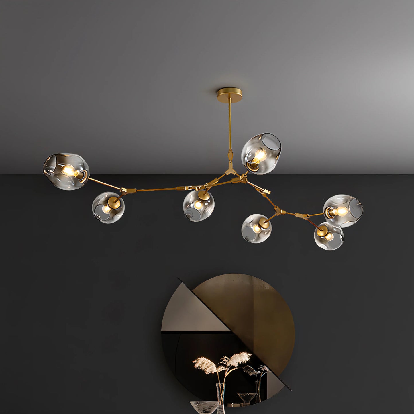 Hanglamp woonkamer beweegbare armen | Convexum