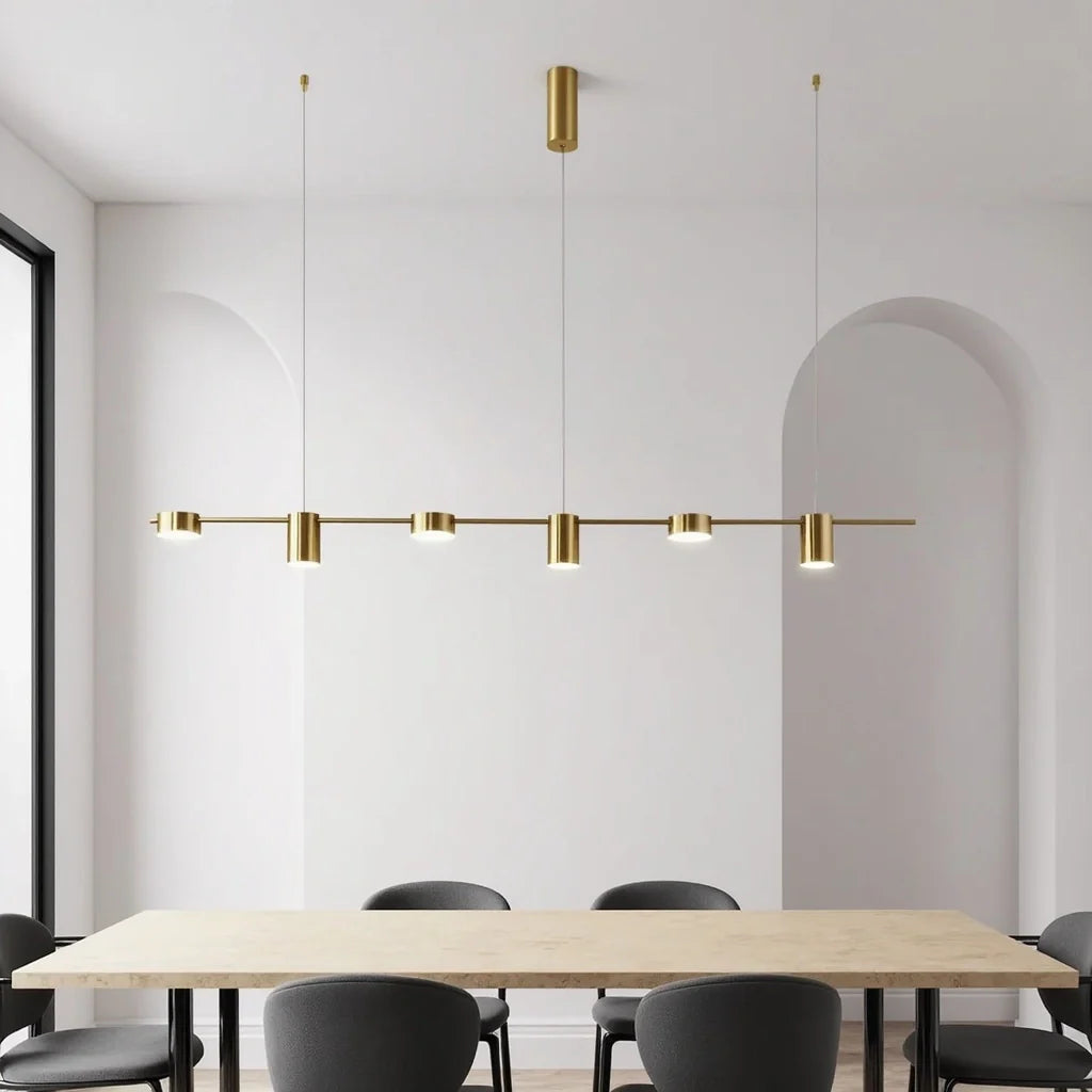 Hanglamp eettafel goud, met afstandsbediening | Aurum