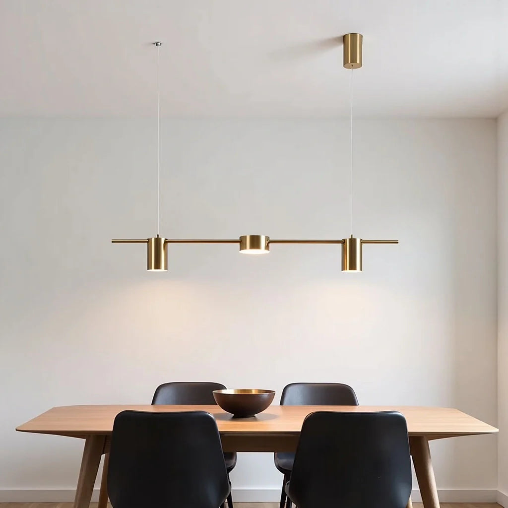Hanglamp eettafel goud, met afstandsbediening | Aurum
