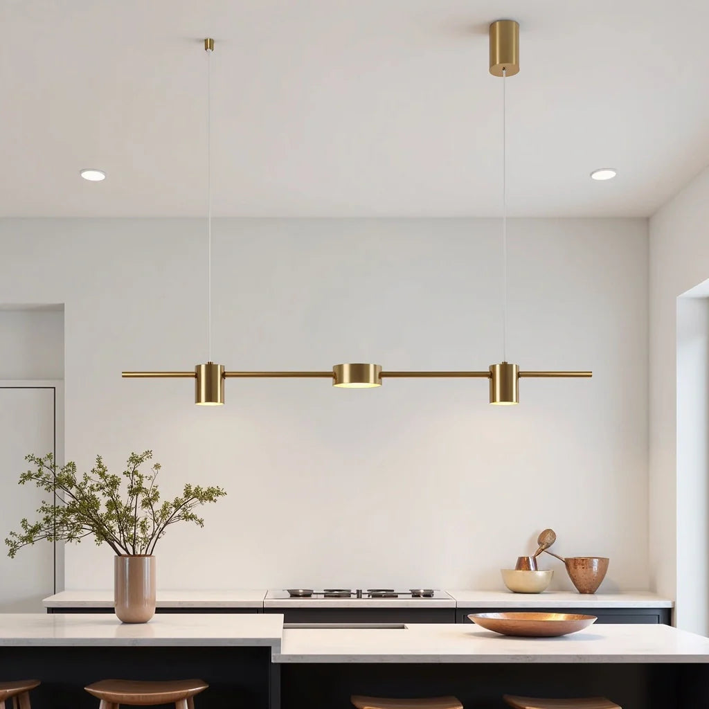 Hanglamp eettafel goud, met afstandsbediening | Aurum