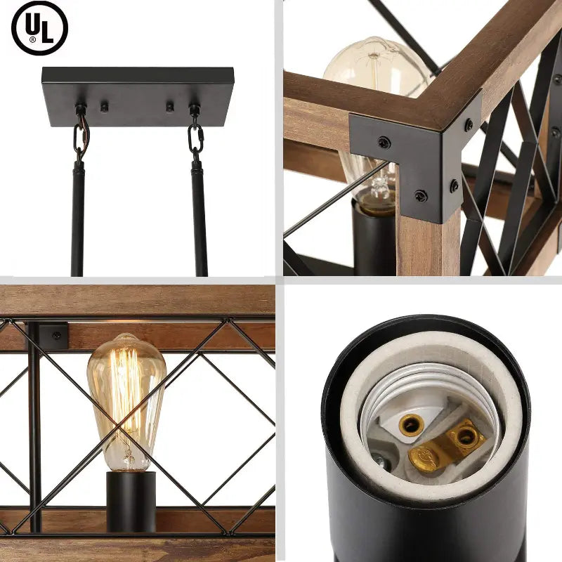 Industriële hanglamp met hout | Luminara