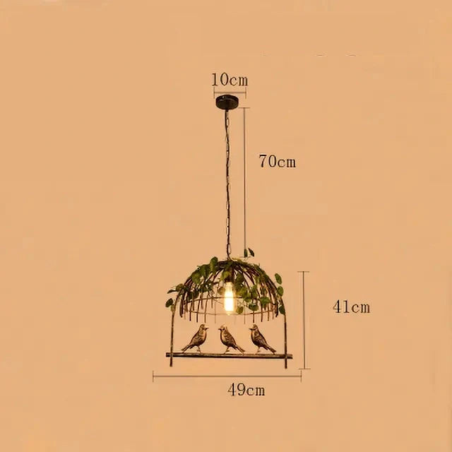 Industriële hanglamp met vogels | Luminara