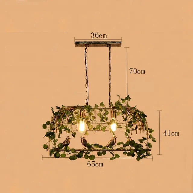Industriële hanglamp met vogels | Luminara