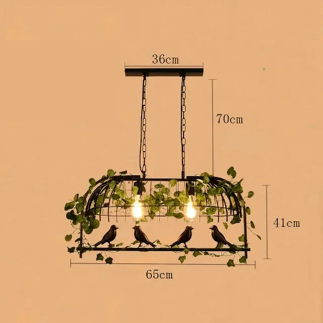 Industriële hanglamp met vogels | Luminara