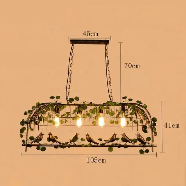 Industriële hanglamp met vogels | Luminara