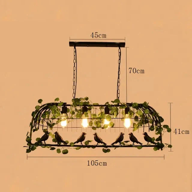 Industriële hanglamp met vogels | Luminara