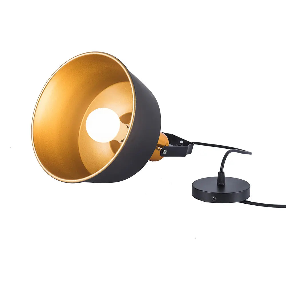 Industriële hanglamp zwart met goud | Luminara