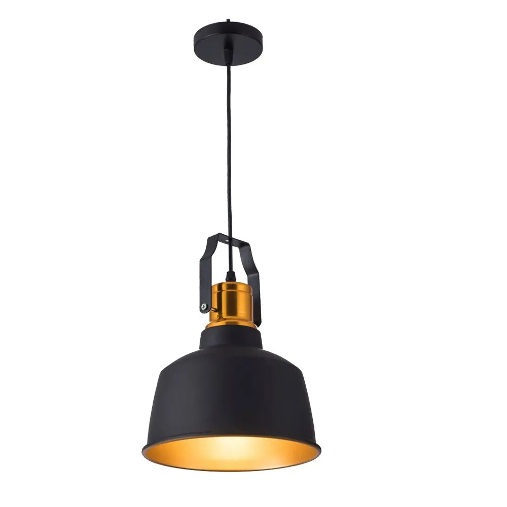 Industriële hanglamp zwart met goud | Luminara