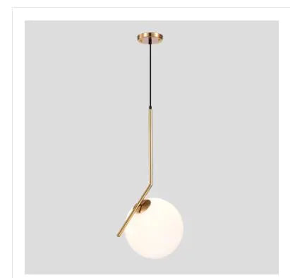 Modern Nordic Glass Ball Pendant Light for Dining Room