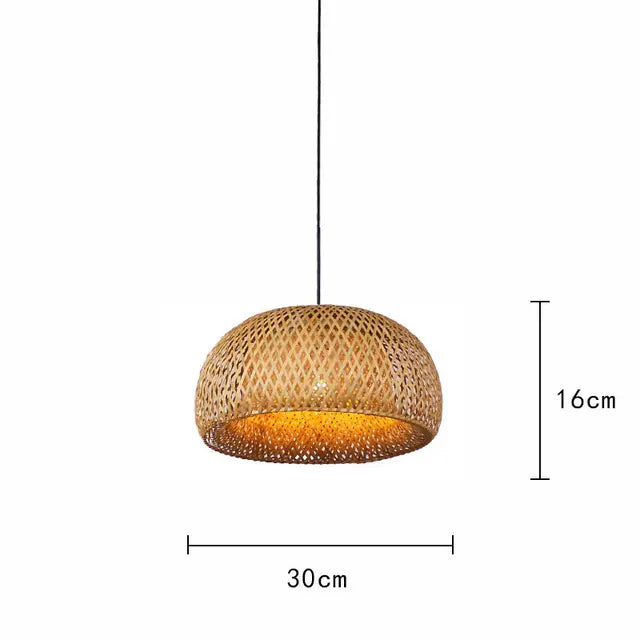 Rieten hanglamp meerdere vormen | Rattan