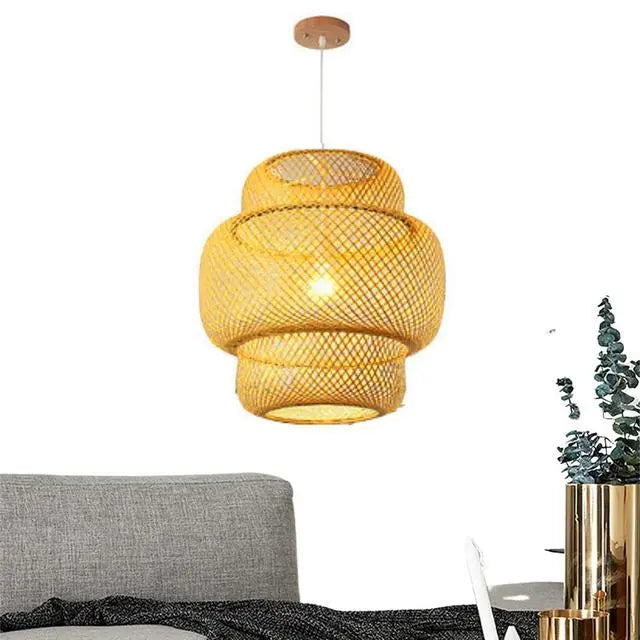 Rieten hanglamp voor meerdere ruimtes | Rattan