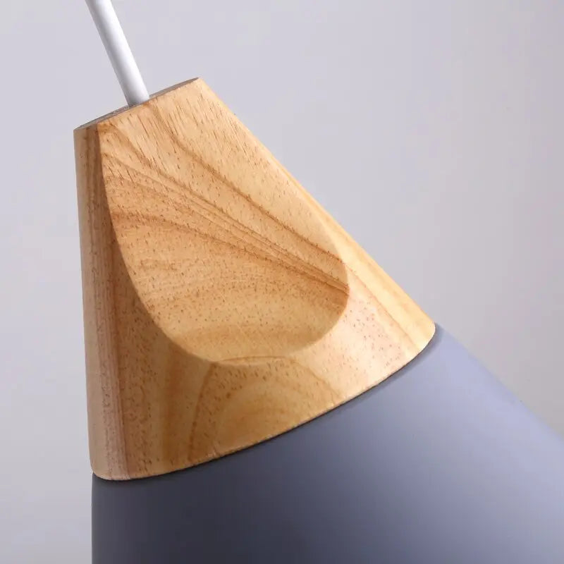Scandinavische hanglamp met hout accent | Dånsk
