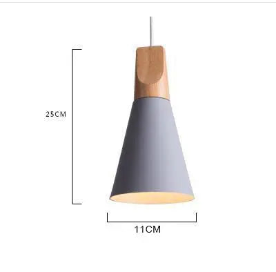 Scandinavische hanglamp met hout accent | Dånsk