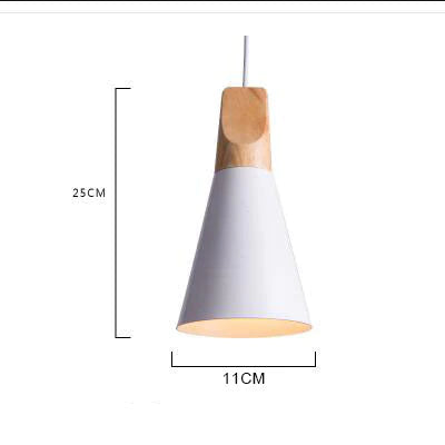 Scandinavische hanglamp met hout accent | Dånsk