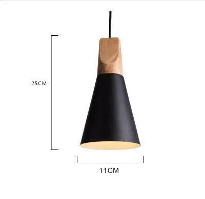 Scandinavische hanglamp met hout accent | Dånsk