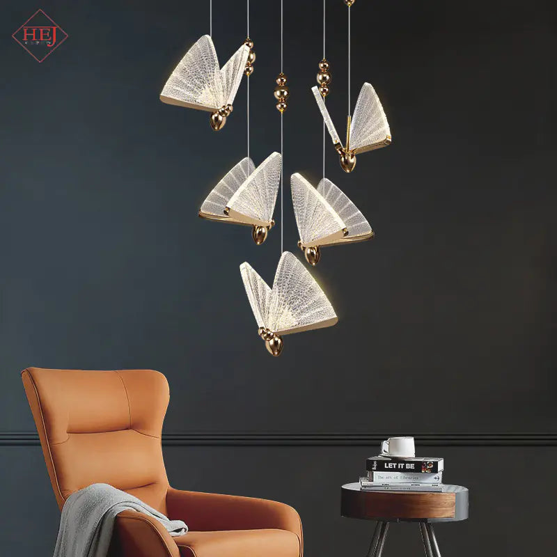 Modern Minimalist Butterfly Pendant Light for Dining Room