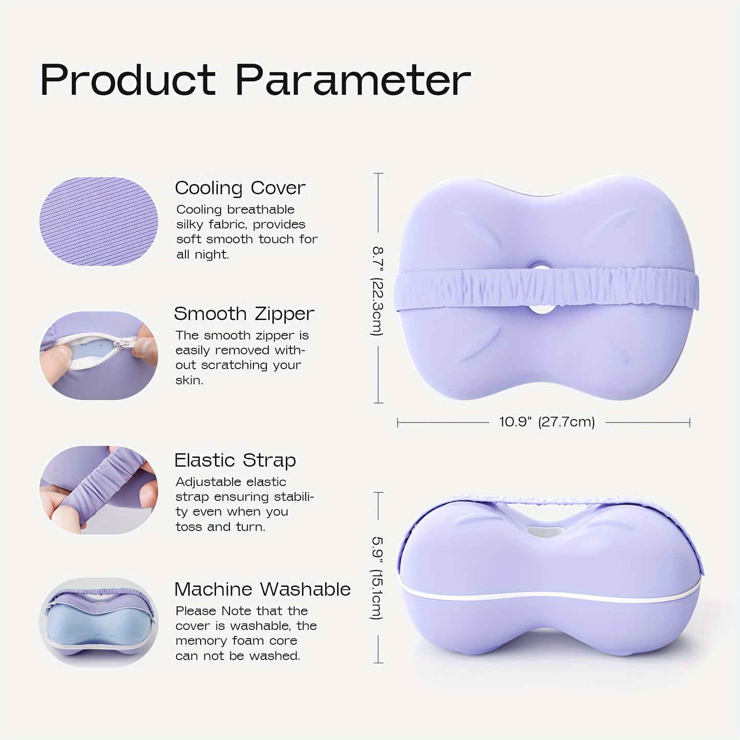 Orthopedisch Knie- en Beensteunkussen met Koelhoes