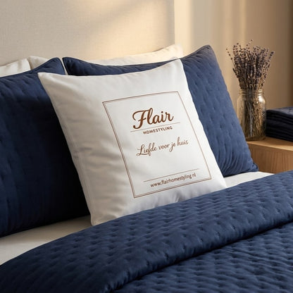 Luxe Premium Gewatteerde Sprei Donkerblauw 280x280 cm – Zacht Aanvoelend