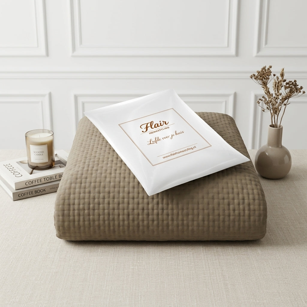 Luxe Premium Gewatteerde Sprei Bruin 280x280 cm – Zacht Aanvoelend