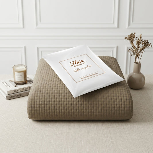 Luxe Premium Gewatteerde Sprei Bruin 280x280 cm – Zacht Aanvoelend