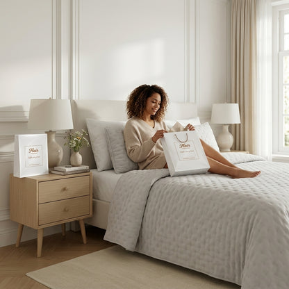 Luxe Premium Gewatteerde Sprei Zilvergrijs 280x280 cm – Zacht Aanvoelend