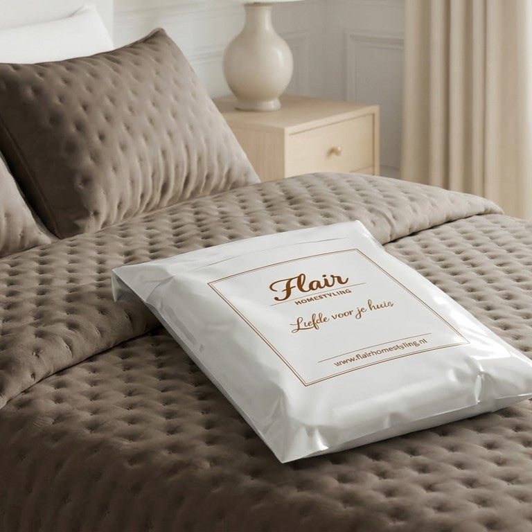 Luxe Premium Gewatteerde Sprei Donkerbruin 280x280 cm – Zacht Aanvoelend