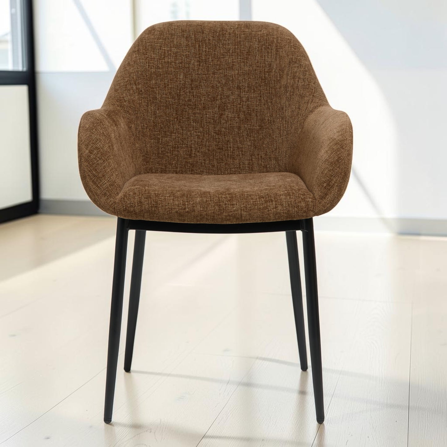 Eetkamerstoel Zara –  Stof Choco