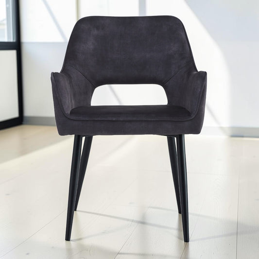 Eetkamerstoel Ray – Velvet Antraciet