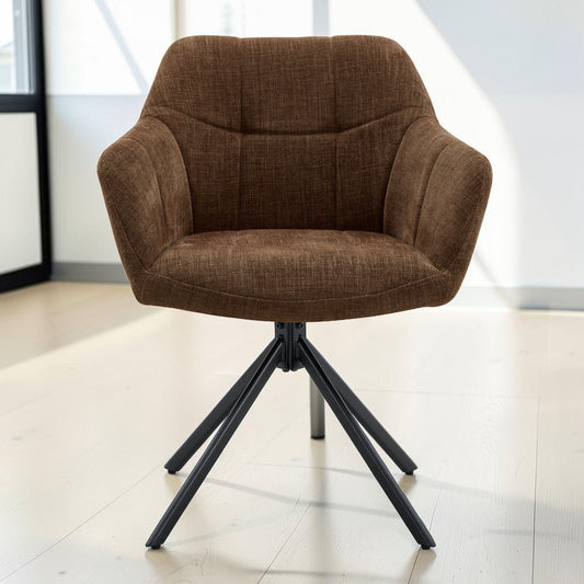 Eetkamerstoel Jesse – Stof Choco