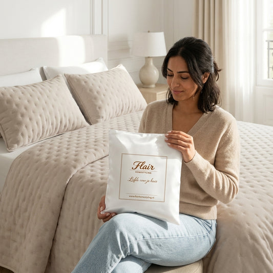 Luxe Premium Gewatteerde Sprei Lichtbeige 280x280 cm – Zacht Aanvoelend