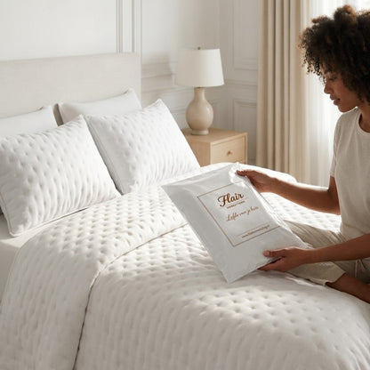 Luxe Premium Gewatteerde Sprei Wit 280x280 cm – Zacht Aanvoelend