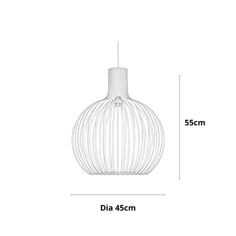 Houten hanglamp Ø35cm Ø45cm Ø55cm | Olivia