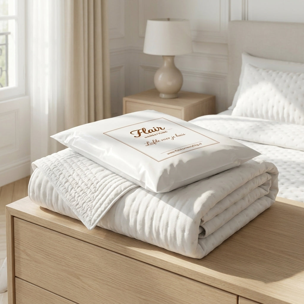 Luxe Premium Gewatteerde Sprei Wit 280x280 cm – Zacht Aanvoelend