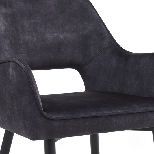 Eetkamerstoel Ray – Velvet Antraciet