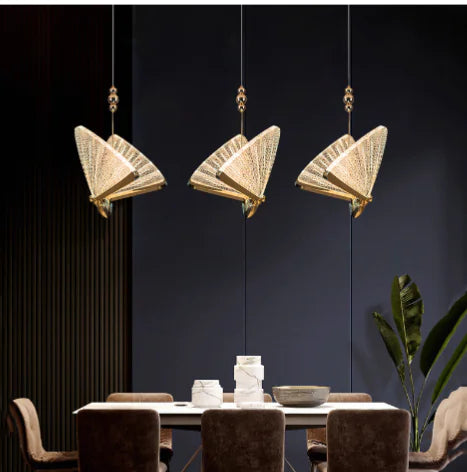 Modern Minimalist Butterfly Pendant Light for Dining Room