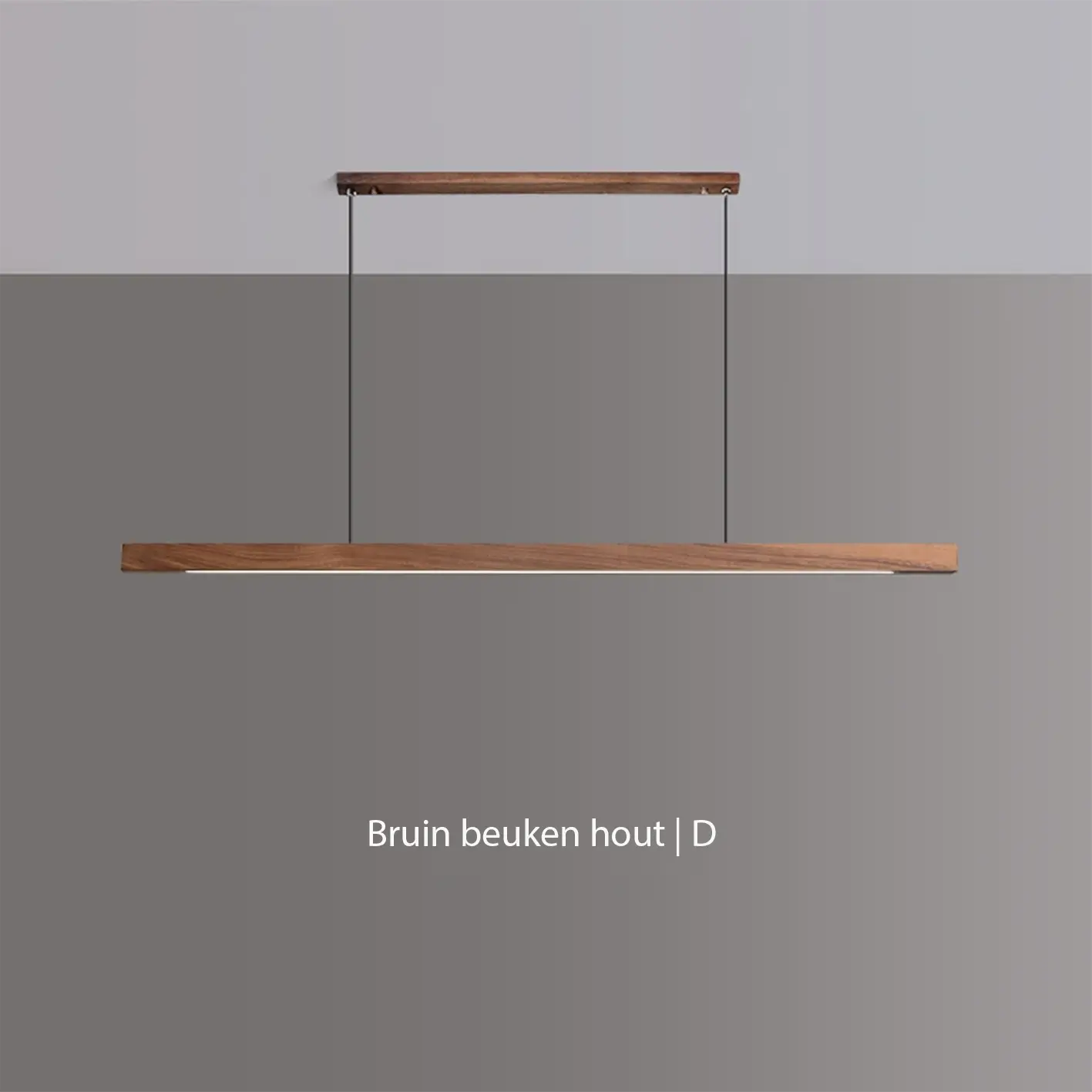 Houten hanglamp eettafel, langwerpig | Federica