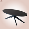 Eettafel Dio melamine zwart ovaal 270 x 130 cm