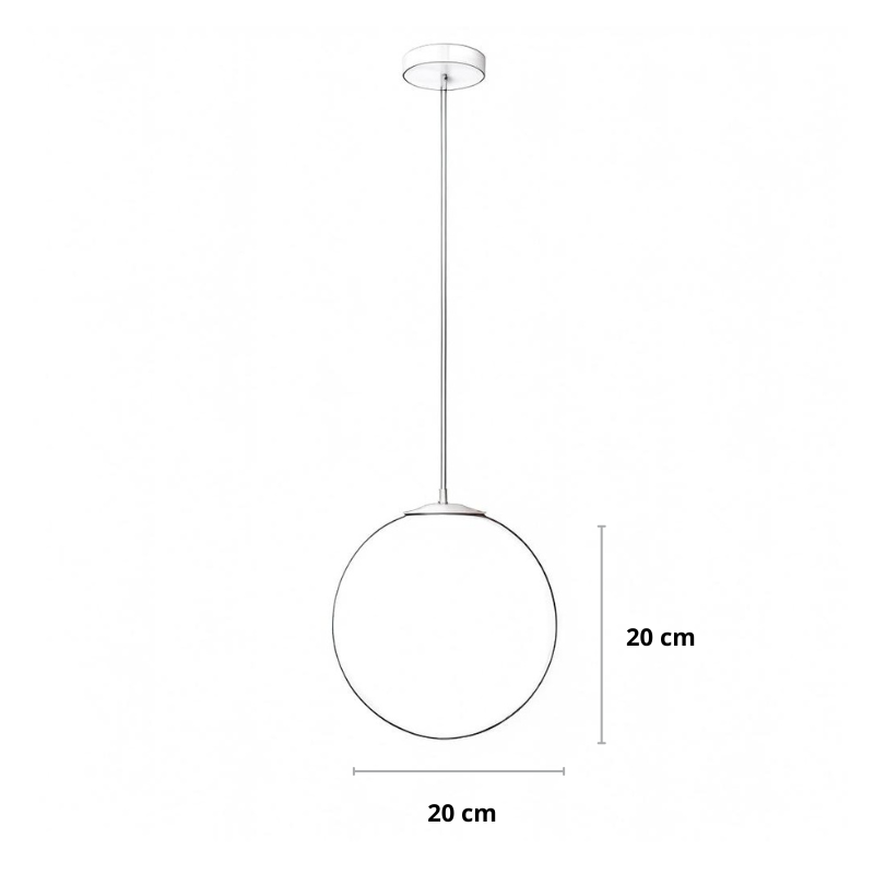 Hanglamp melkglas zwart of gouden kabel | Flora